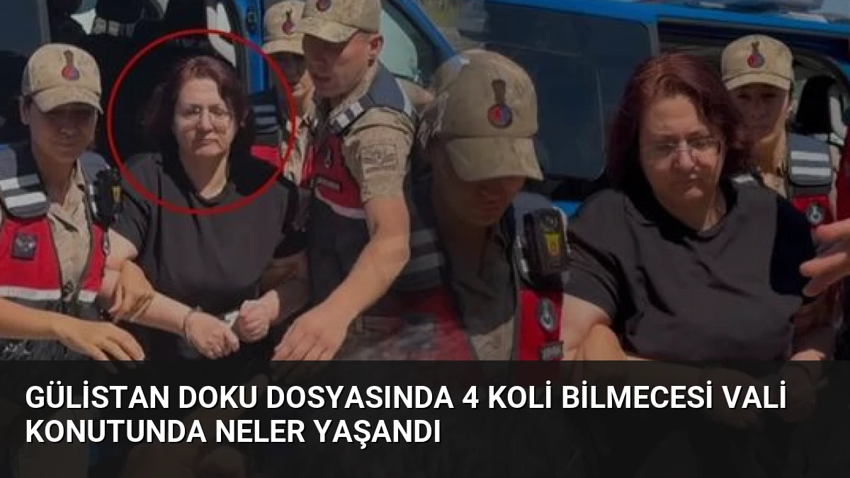 Gülistan Doku dosyasında 4 koli bilmecesi Vali konutunda neler yaşandı